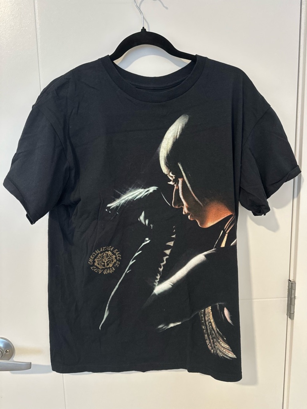 Lady Gaga Chromatica Ball Tour 2022 Official Concert T-Shirt S Black Graphic Tee